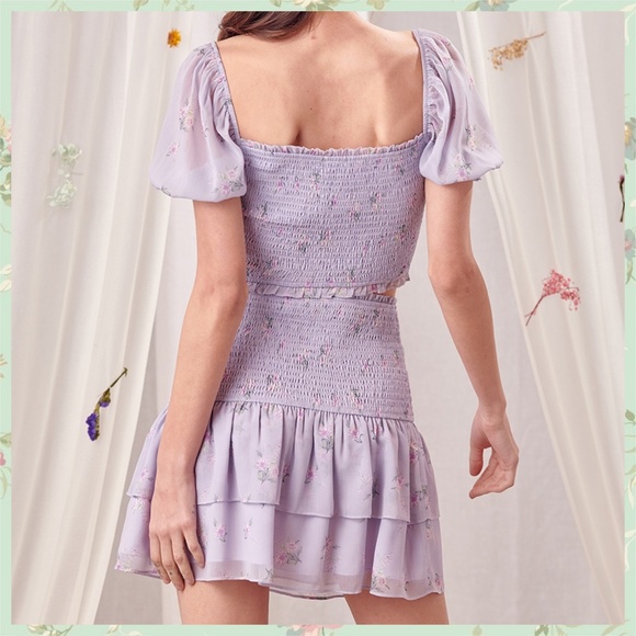 📌 STORIA Smocked Bodice Crop Top & Skirt Chiffon Sleeves & Double Ruffled Skirt - Picture 15 of 16